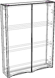 Style Line Шкаф навесной Бергамо Мини 60 Люкс антискрейтч Plus черный – фотография-5